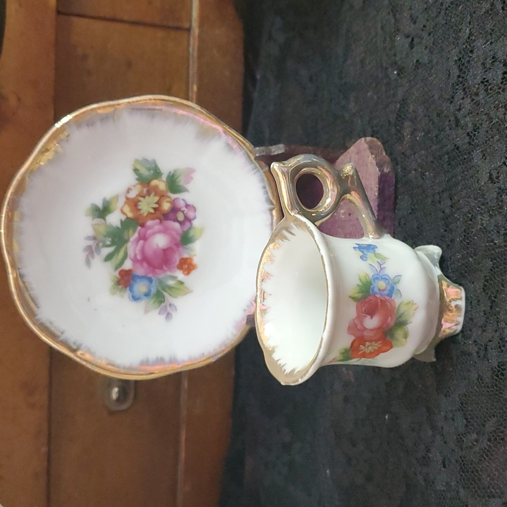 Vintage Mini Tea Cup & Saucer Made in Japan EG